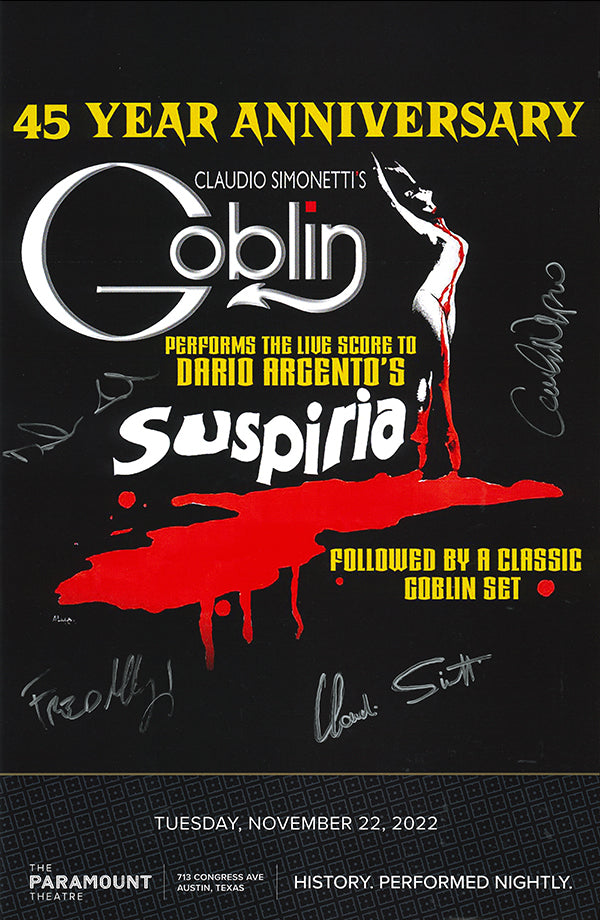 Claudio Simonetti and Goblin: Suspiria - Autographed Poster